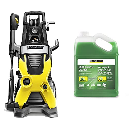 Karcher K5 Premium Electric Power Pressure Washer, 2000 PSI, 1.4 GPM & Multi-Purpose Cleaning Pressure Power Washer Detergent Soap, 1 Gallon
