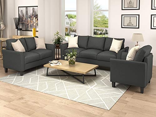 Harper & Bright Designs Living Room Set 3 Pcs Sofa Set Armchair Loveseat and Couch
