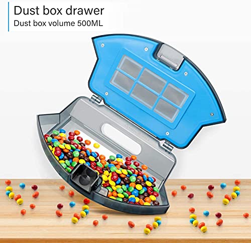 Robot Vacuum Cleaner, Portable Robotic Vacuum, Upgraded Multiple Cleaning Modes, 1600Pa Suction, Ultra-Slim, Self-Charging, Quiet, Ideal for Pet Hair, Medium Carpet, Hard Floor (Black)