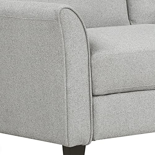 3-Seat Sofa Living Room Sofa, Linen Fabric Upholstered Sofa Set, Modern Design Sofa Couch with Cushion Back, Living Room Apartment (Light Gray)