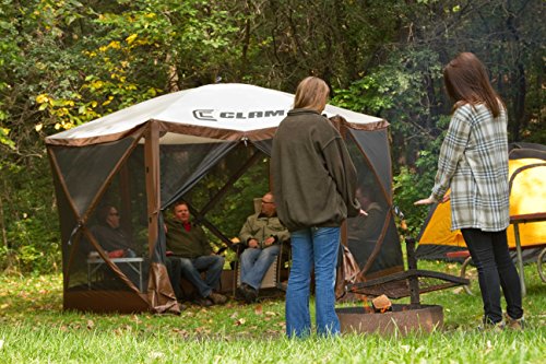 CLAM 9879 Tent, Large, Brown/Tan