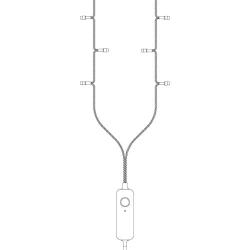 Twinkly - TWS600STP 600 RGB Multicolor LED String Lights - App-Controlled LED Christmas Lights with Green Cable (157.5ft) - IoT & Razer Chroma Enabled - Indoor/Outdoor Party Decorations