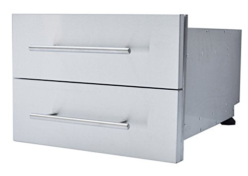 SUNSTONE DE-DD13 Designer Series Raised Style Height Double Drawer, 18