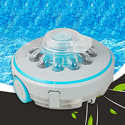 funchic Automatic Pool Cleaner IPX8 Waterproof Pool Robot with Strong Suction Up to 60 Mins Working Time Ideal for In-Ground or Above-Ground Pool Area Up to 430 Foot