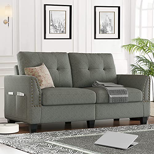 Belffin Loveseat Sofa Couch Small Love Seats Furniture Grey Loveseat for Small Spaces