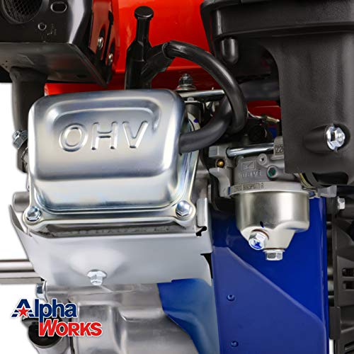 AlphaWorks Gas Engine 7HP Motor Horizontal 4 Stroke OHV Recoil Start 3600RPM 8.85Ft-Lbs/12Nm Torque 3/4