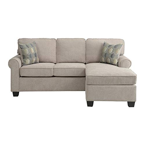 Lexicon Pescadero Fabric Reversible Sofa Chaise with 2 Pillows, 82