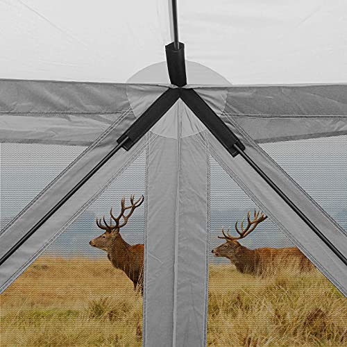 Leader Accessories 6 Sided Pop Up Canopy 11.5’x11.5’ Quick Setup Instant Gazebo Shelter Outdoor Tent with Mosquito Netting for Camping, Backyard, Patio