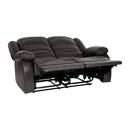 Lexicon Azrael Faux Leather Double Manual Reclining Loveseat, 62