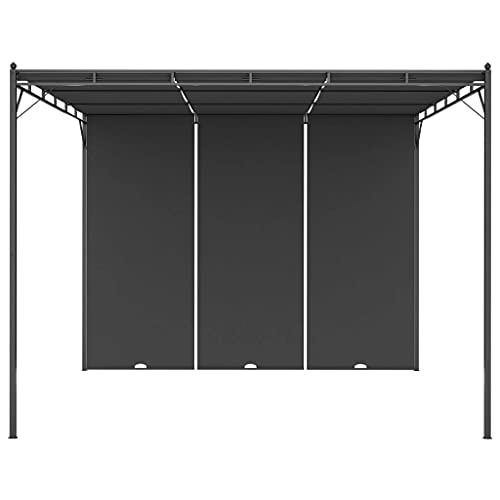vidaXL Garden Gazebo with Side Curtain 157,5