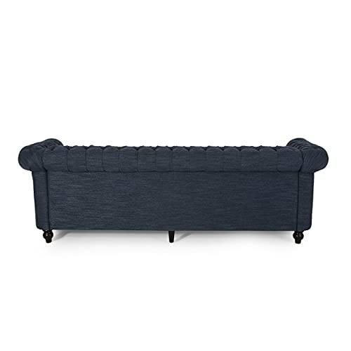 Christopher Knight Home Parksley Sofas, Navy Blue + Dark Brown