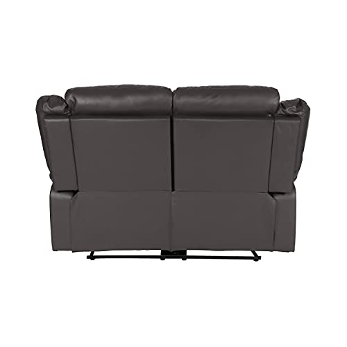 Lexicon Azrael Faux Leather Double Manual Reclining Loveseat, 62