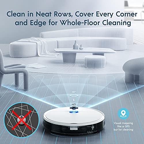 yeedi Vac Station Robot Vacuum and Mop, Self-Emptying 3 in 1, 30 Days Auto Empty, 3000Pa Suction, Carpet Detect, Smart Mapping, Editable Map, Clean Schedule, Virtual Boundary, 200mins Runtime