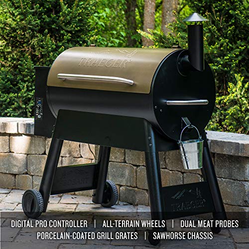 Traeger Grills TFB88PZBO Pro Series 34 Pellet Grill and Smoker, 884 Sq. In. Cooking Capacity, Bronze
