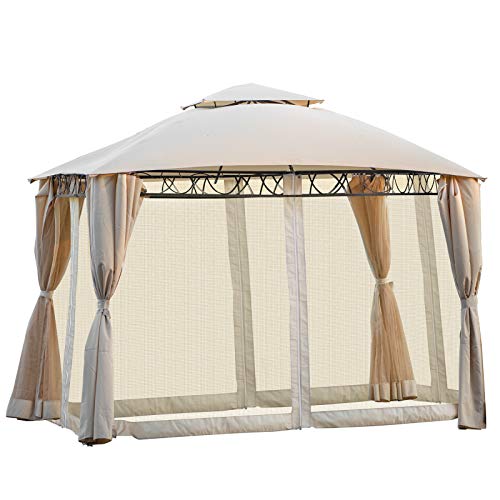 YIREAUD Canopy Tent Gazebo,12 x 10 Grill Gazebo for Patios BBQ Outdoor Patio Large Garden Top Gazebo with Sidewall Party Tent