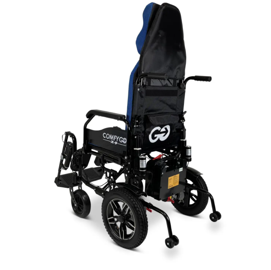 ComfyGO X-9 Electric Wheelchair with Automatic Recline 10 Mile Range New