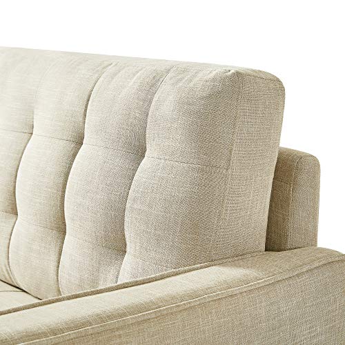ZINUS Benton Sofa Couch / Grid Tufted Cushions / Easy, Tool-Free Assembly, Beige