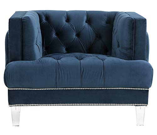 Acme Furniture Ansario Sofas, Blue Velvet