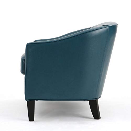 Christopher Knight Home Justine Leather Loveseat, Teal