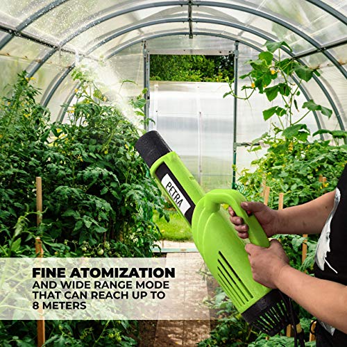 Petra 3-Gallon Battery Powered Backpack Sprayer Portable Mist Blower - Lightweight, with Interchangeable Nozzle