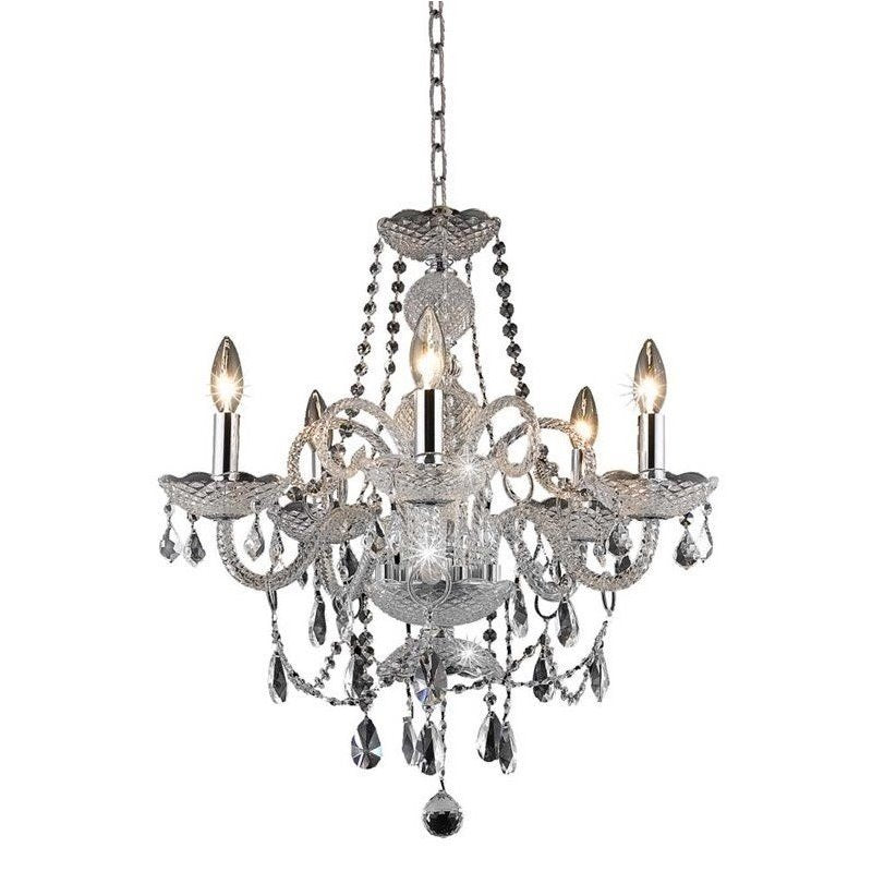 Royal Crystal Chandelier in Chrome