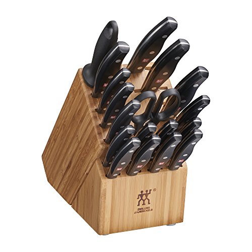 ZWILLING Twin Signature 19-pc Kitchen Knife Set with Block, Chef Knife, Professional Chef Knife Set, German Knife Set Light Brown