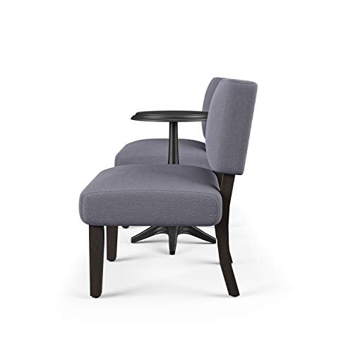 Furniture of America Rise Transitional Upholstered Accent Chair and Round Table Set, Gray