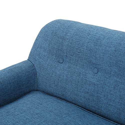 Christopher Knight Home Mariah Mid-Century Modern Loveseat, Muted Blue