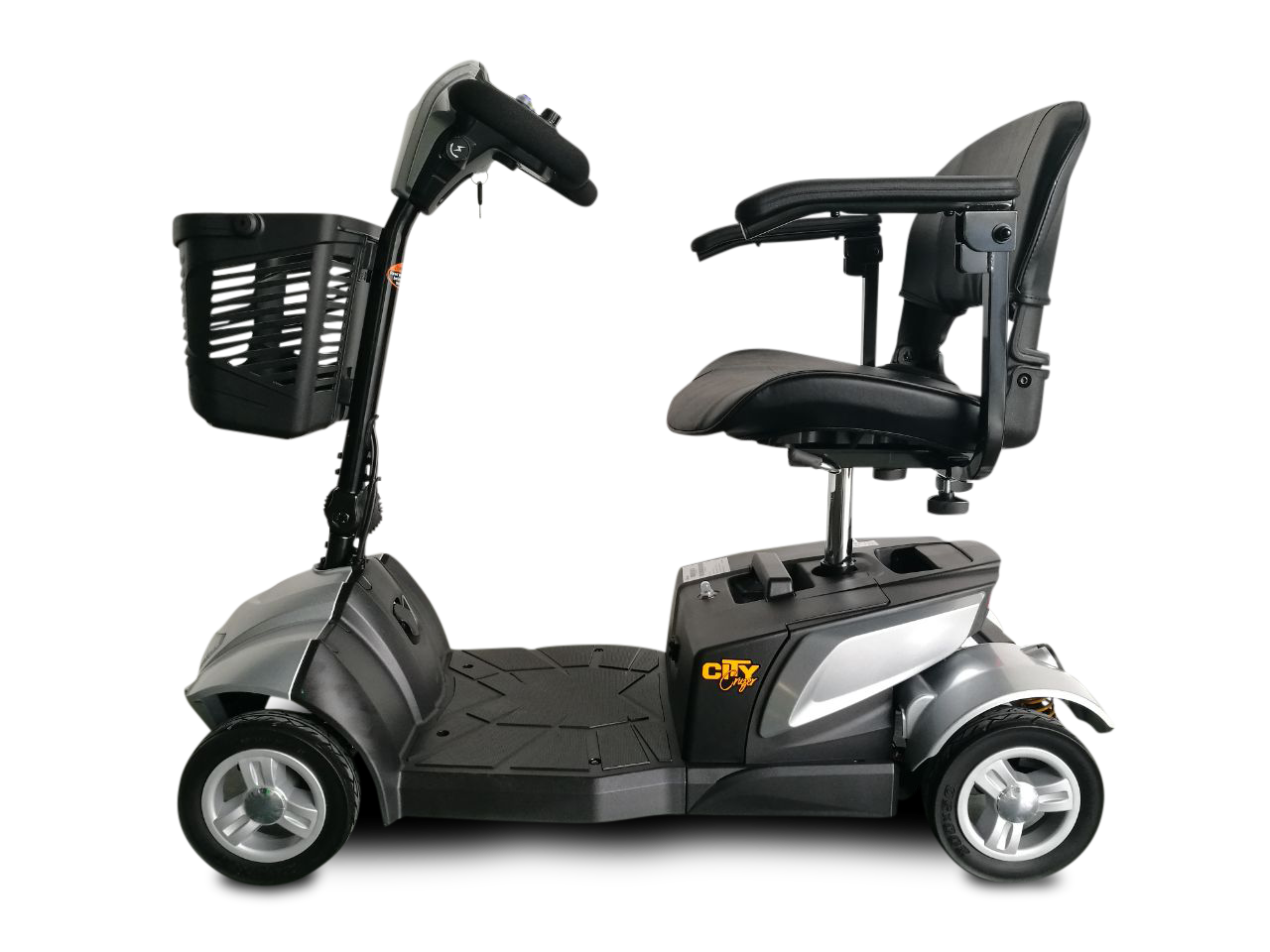 EV Rider CityCruzer 4 Wheel Electric Travel Scooter Silver Open Box