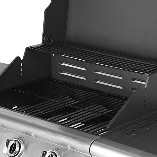 BBQ Gas Grill, Stainless Steel LPG Gas Grill BBQ Machine Easy to Use Grilling Tools for Home Restaurant Outdoor Camping