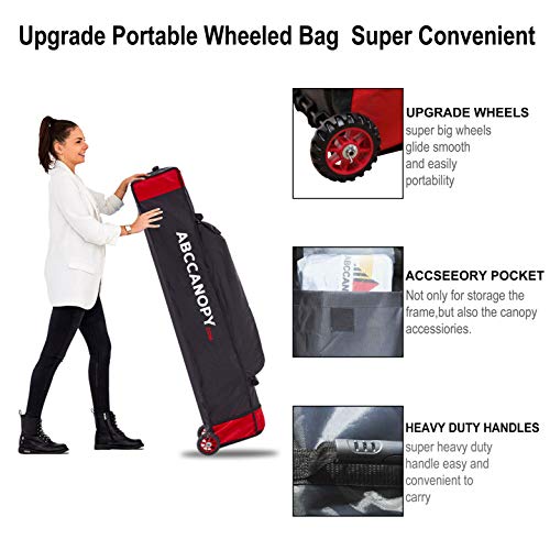 ABCCANOPY Heavy Duty Ez Pop up Canopy Tent with Sidewalls 10x20,Khaki