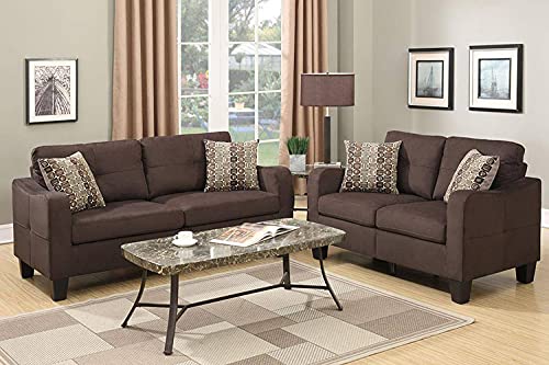 Poundex PDEX- Sectional Set, Chocolate