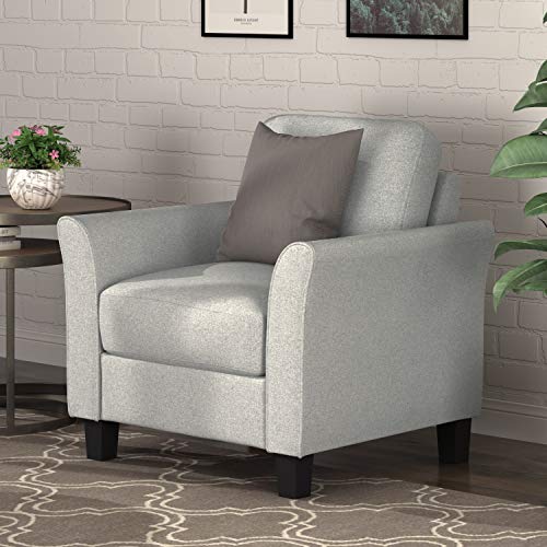 Harper&Bright Designs Living Room Sets Furniture Armrest Sofa Single Chair Sofa Loveseat Chair 3-Seat Sofa (Single Sofa, Light Grey)