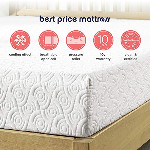 Best Price Mattress BPM-GM-7T Mattress, Twin, White
