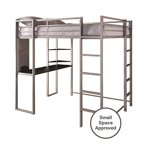 DHP Adobe Loft Bed, Silver, Full
