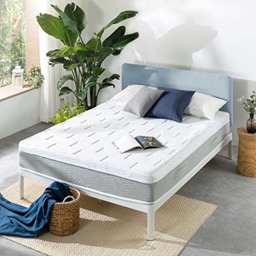 Mellow 10 Inch OLAF Gel Memory Foam Mattress with Cooling Fabric, Made in USA, CertiPUR-US Certified Foams, OEKO-TEX Certified Eco Cover, Quilted Comfort Top, Queen