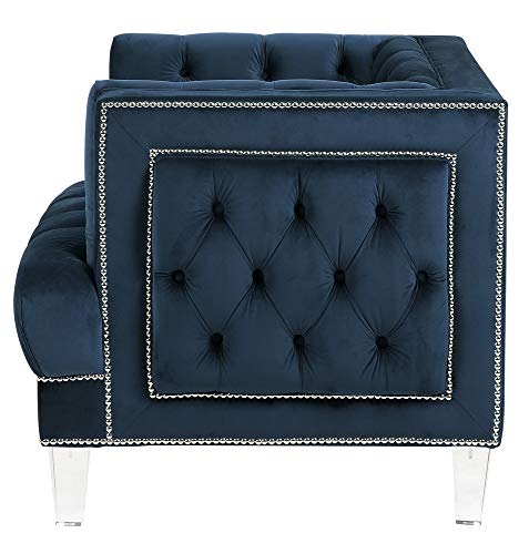 Acme Furniture Ansario Sofas, Blue Velvet