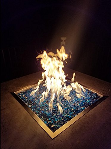 onlyfire Stainless Steel Square Fire Pit Burner with Pan, 36-inch