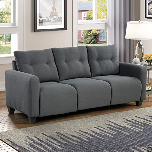 Cyurce 3 Seater Sofa 3 Seat Couch for Living Room Bedroom Guest Room 80.5” x 34” x 37”H