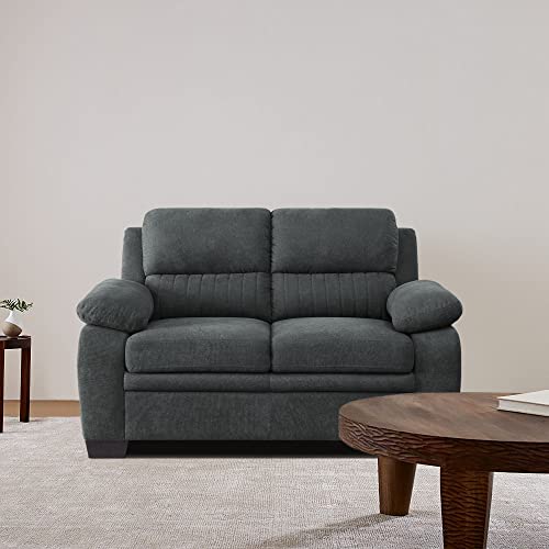 Lexicon Jett Living Room Loveseat, Dark Gray
