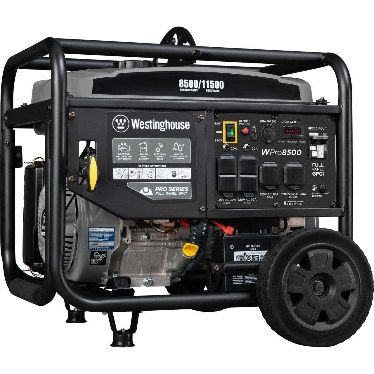 Westinghouse WPro8500 8500W/11500W Low THD Generator Remote Start New