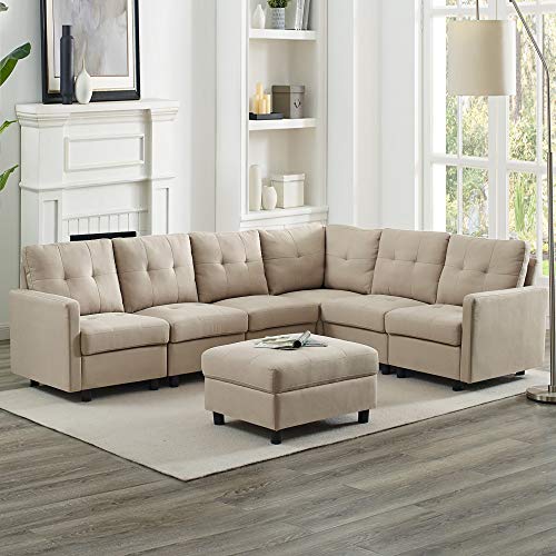 DAZONE Modern Armless Accent Chair/Single Seat Reception Sectional Sofa, 30