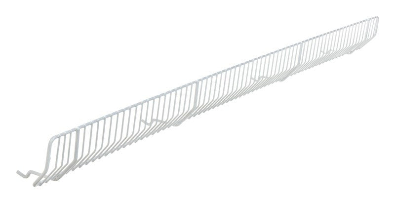 Lozier Wire Bin Front 3 In. H X 36 In. W White (Pack of 20)