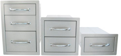 SUNSTONE B-TD18 14-Inch Flush Triple Access Drawer