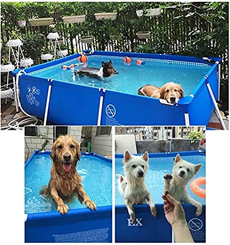 RSQJ Family Swimming Pool Above Ground Large Swimming Pool with Brackets Kids and Adults Can Swim Family Pool Dogs Pond