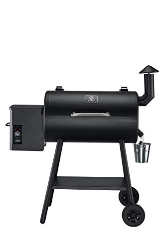 Z GRILLS ZPG-5502H 2020 Upgrade Wood Pellet Grill & Smoker, 8 in 1 BBQ Grill Auto Temperature Control, 553 sq in Black