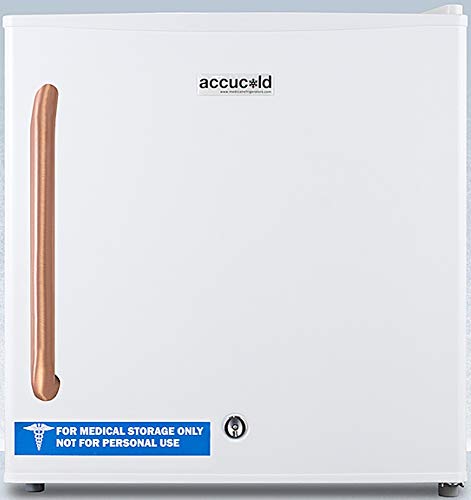 Summit Appliance FS24LTBC Compact All-Freezer for General Purpose Use with Pure Copper Handle, Manual Defrost, One-piece Interior Liner, Adjustable Thermostat, Flat Door Liner and Lock