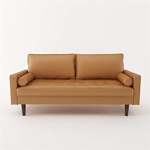 Kingway Furniture Faux Leather Genoa Living Room Sofa in Gray