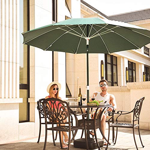 ZAQI Large Patio Umbrella, 2.7m(8.9ft) Round Waterproof UV Protection Parasols, Outside Garden Lawn Deck Backyard Travel