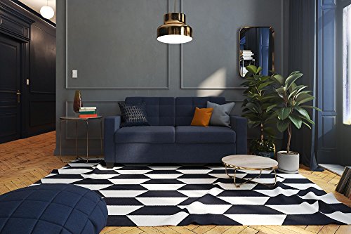 Signature Sleep Devon Sleeper Sofa with Mattress, Blue Linen, Full